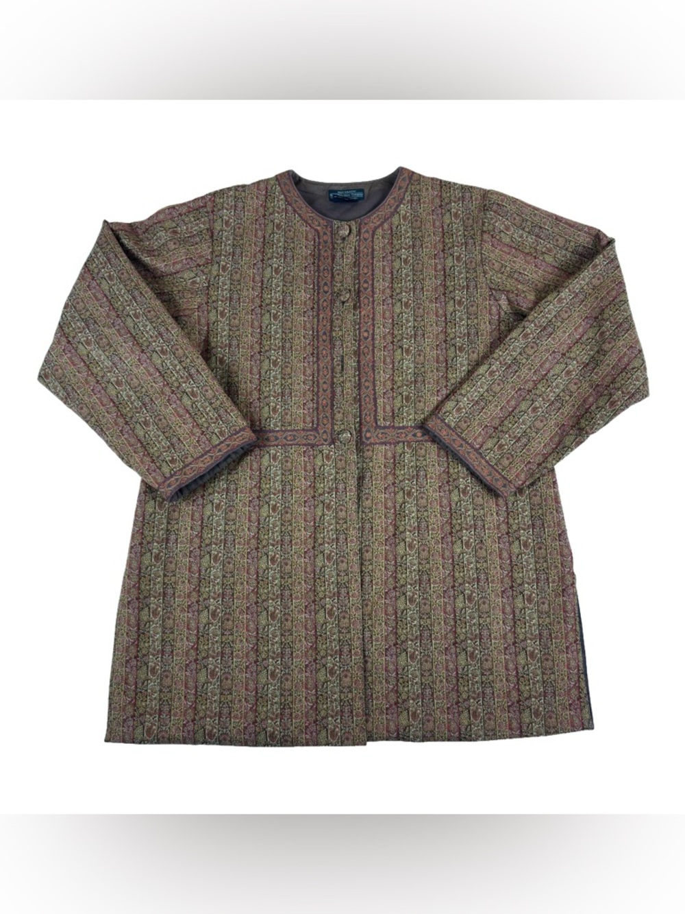 J. Peterman Company Jacket Womens Kimono Bohemian Style Duster  Aztec Size 14